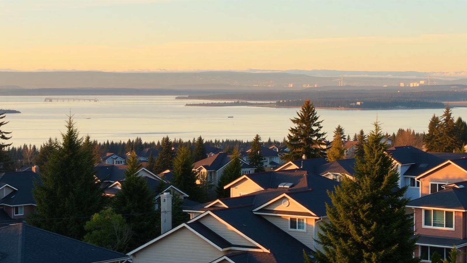 Federal Way mortgage broker — South King County neighborhood with Puget Sound and Dash Point views in Federal Way, Washington